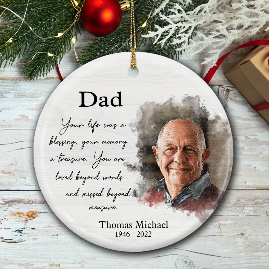 Memorial Ornaments for Dad