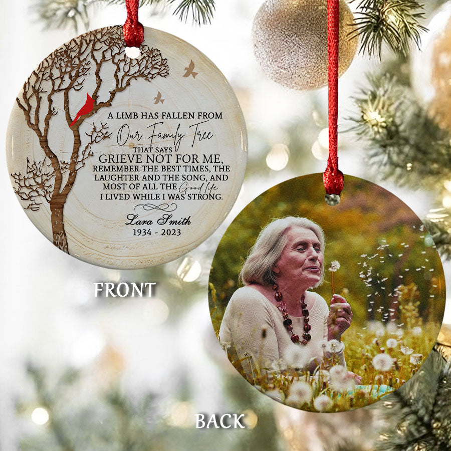 Custom Photo Ornament Memorial