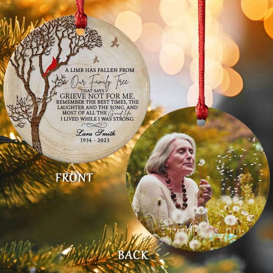 Custom Photo Ornament Memorial