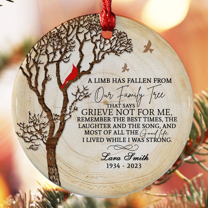 Custom Photo Ornament Memorial