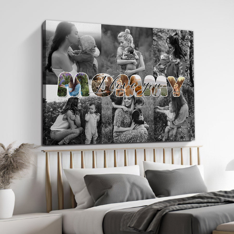 Picture Collage Mommy Mothers Day Gift Canvas