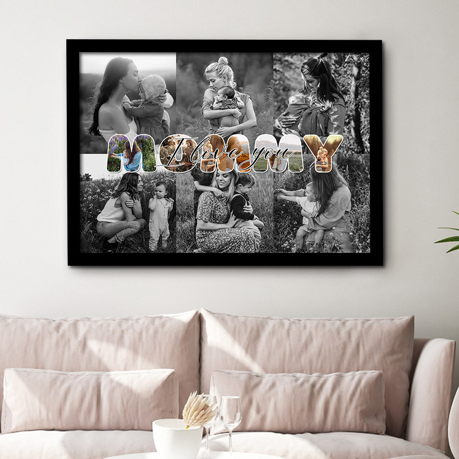 Picture Collage Mommy Mothers Day Gift Canvas