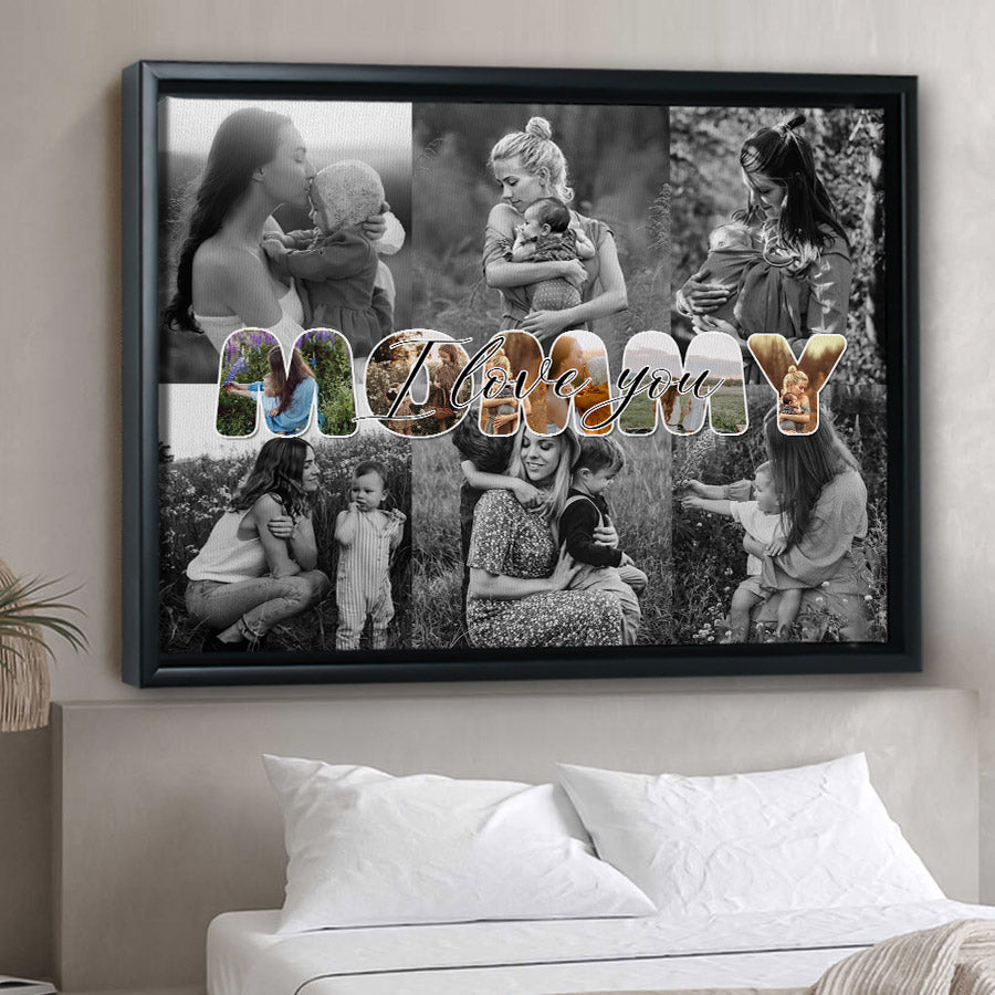 Picture Collage Mommy Mothers Day Gift Canvas