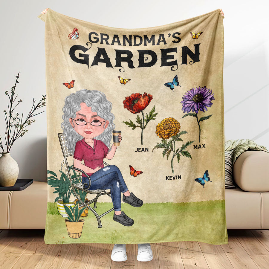 Grandma Blanket With Grandkids Names