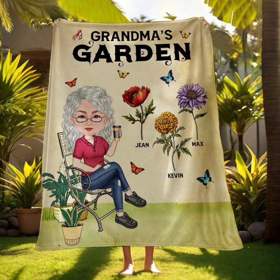 Grandma Blanket With Grandkids Names