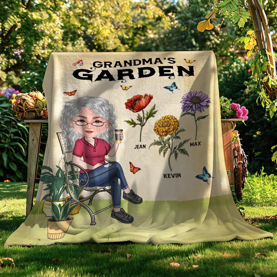 Grandma Blanket With Grandkids Names