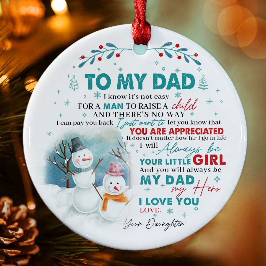 Fishing Father and Daughter - Personalized Gifts Custom Fishing Ornament  for Daughter for Dad, Fishing Lovers