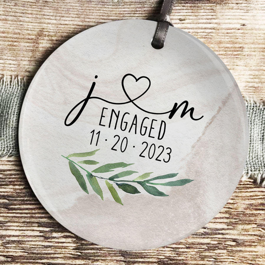 newly engaged ornaments