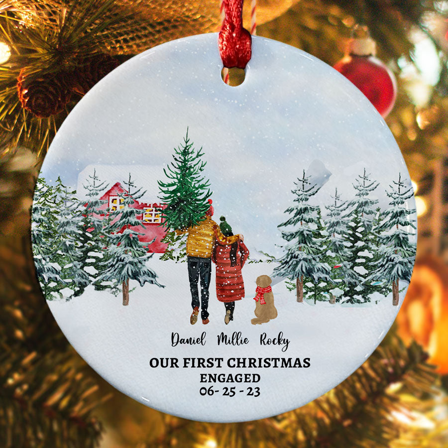 Our First Christmas Engaged Ornament | Engaged Christmas Ornaments ...