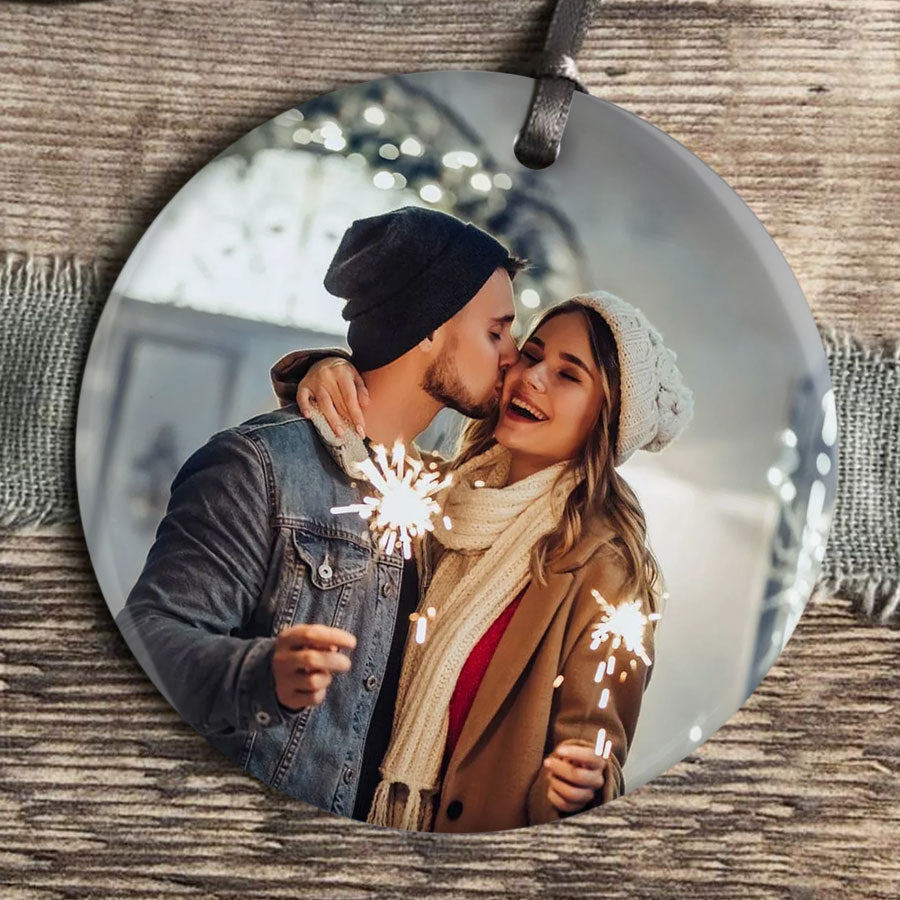 Engagement Photo Ornament