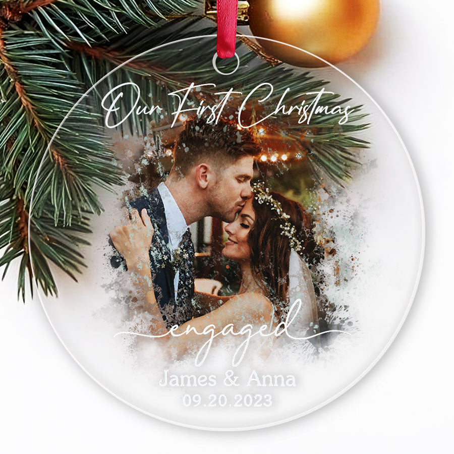 Engagement Photo Ornament