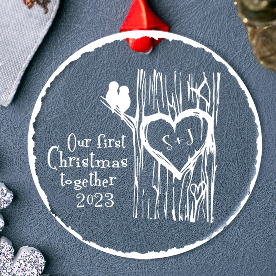 Our First Christmas Together Ornament | Custom Engagement Ornament ...