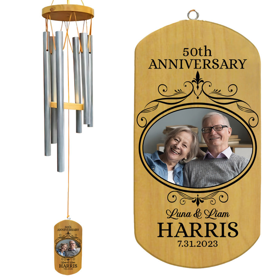 Personalized 50Th Wedding Anniversary Gifts | Wind Chimes For 50Th ...