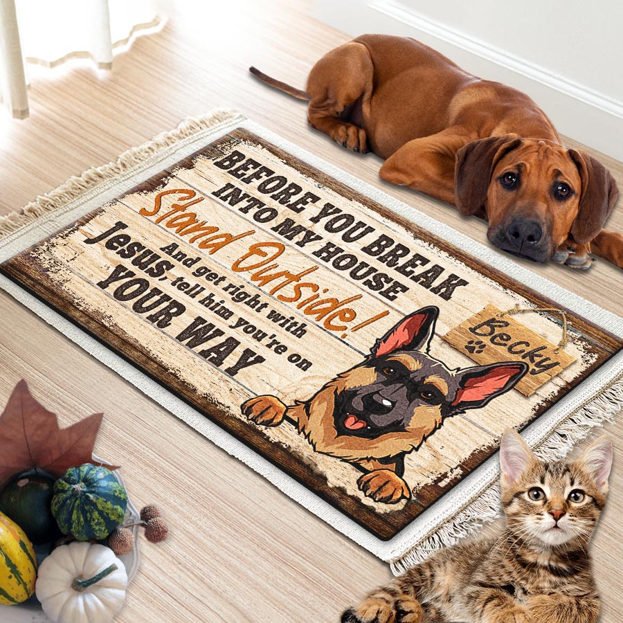 Personalized Dog Door Mats