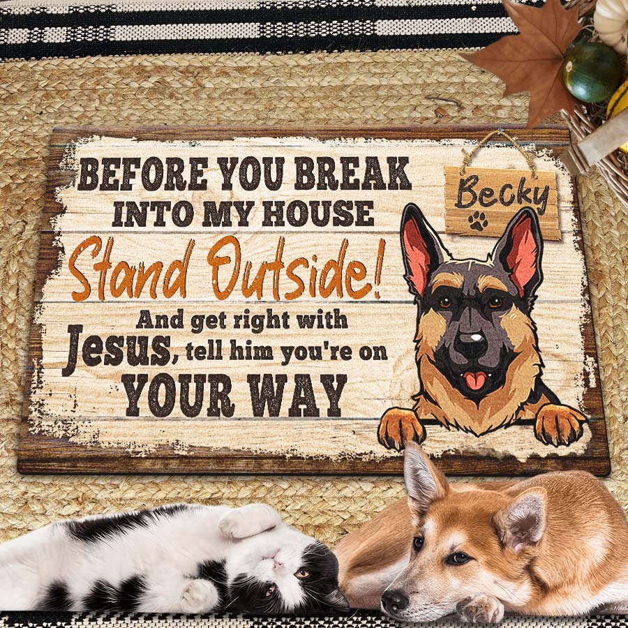 Personalized Dog Door Mats