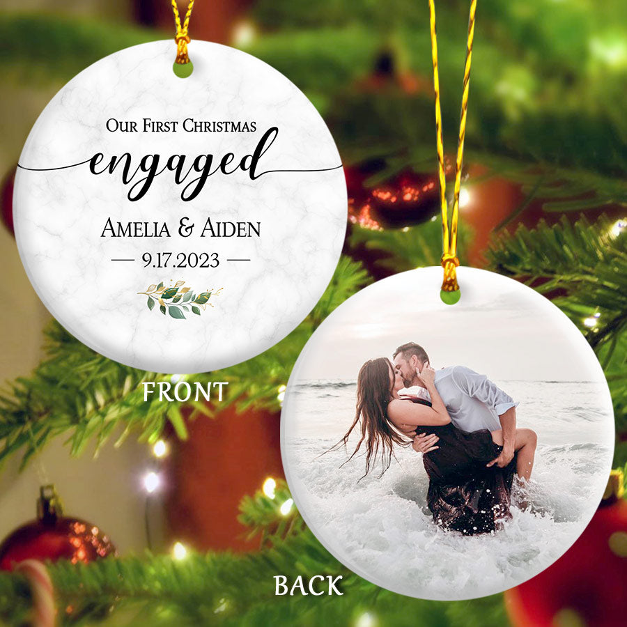 personalized engagement ornament