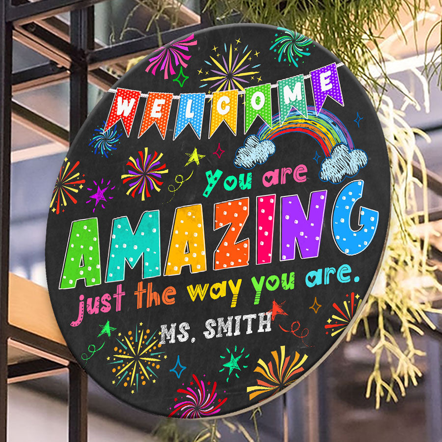 personalized teacher door hanger