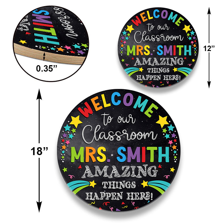 personalized teacher door signs