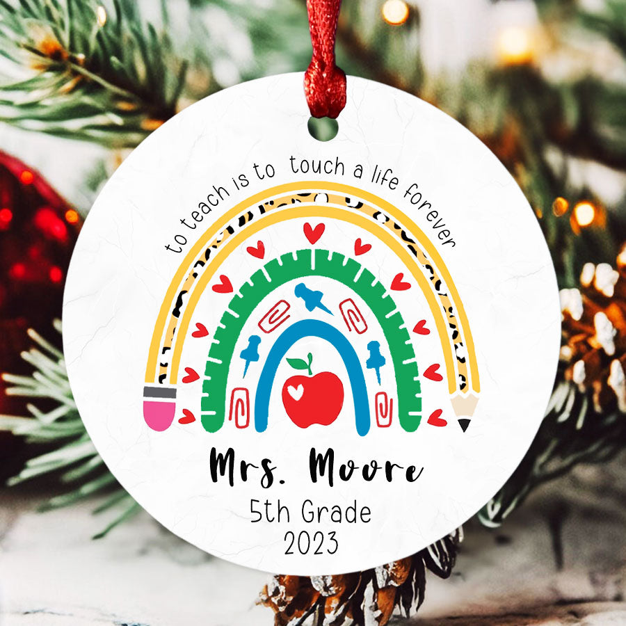 Personalized Teacher Ornament