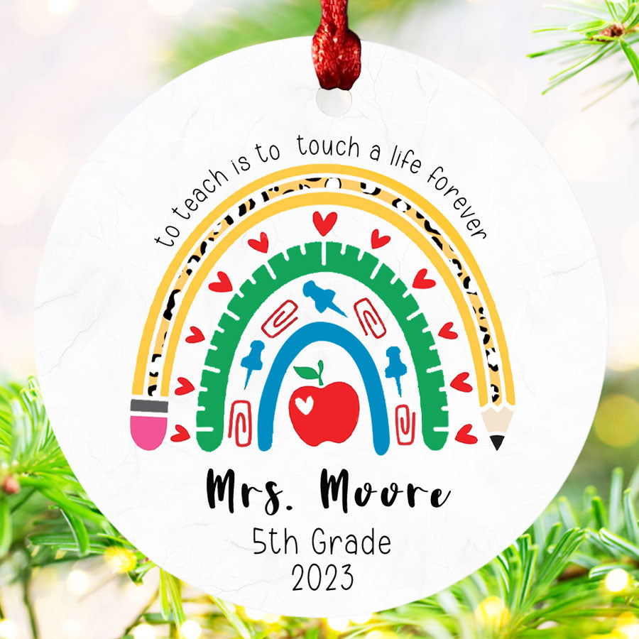 Personalized Teacher Ornament