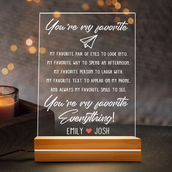 Personalised Valentines Day Gift Custom Message Light - Etsy