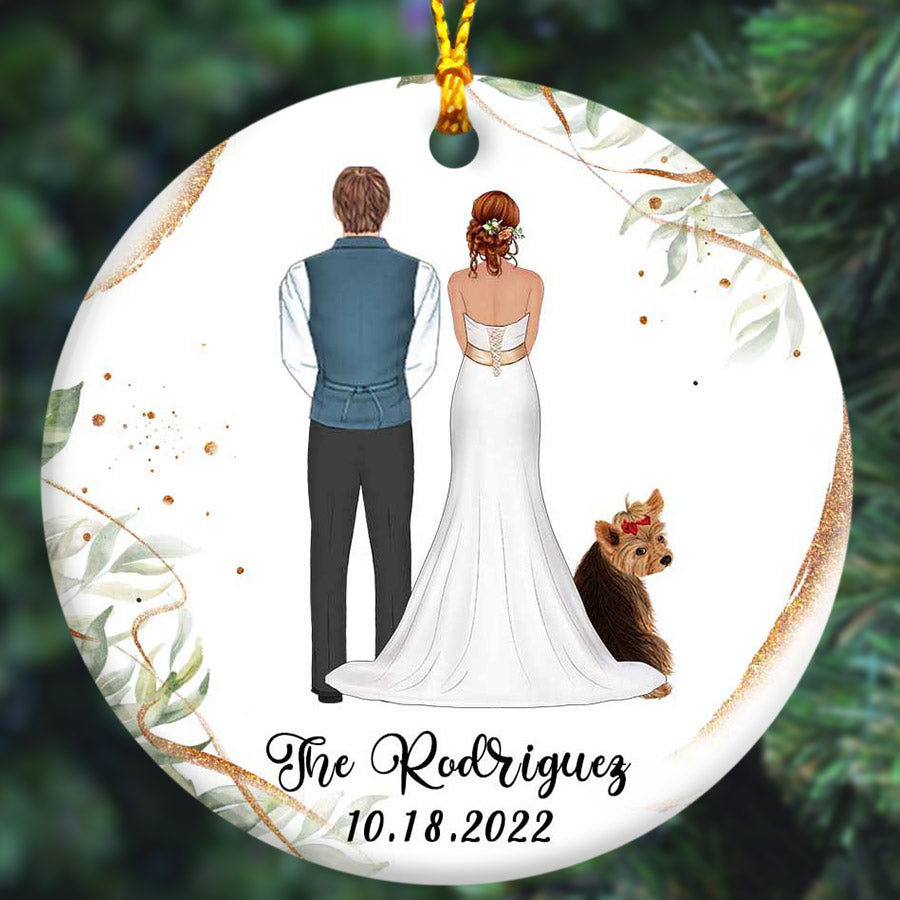 personalized wedding ornament