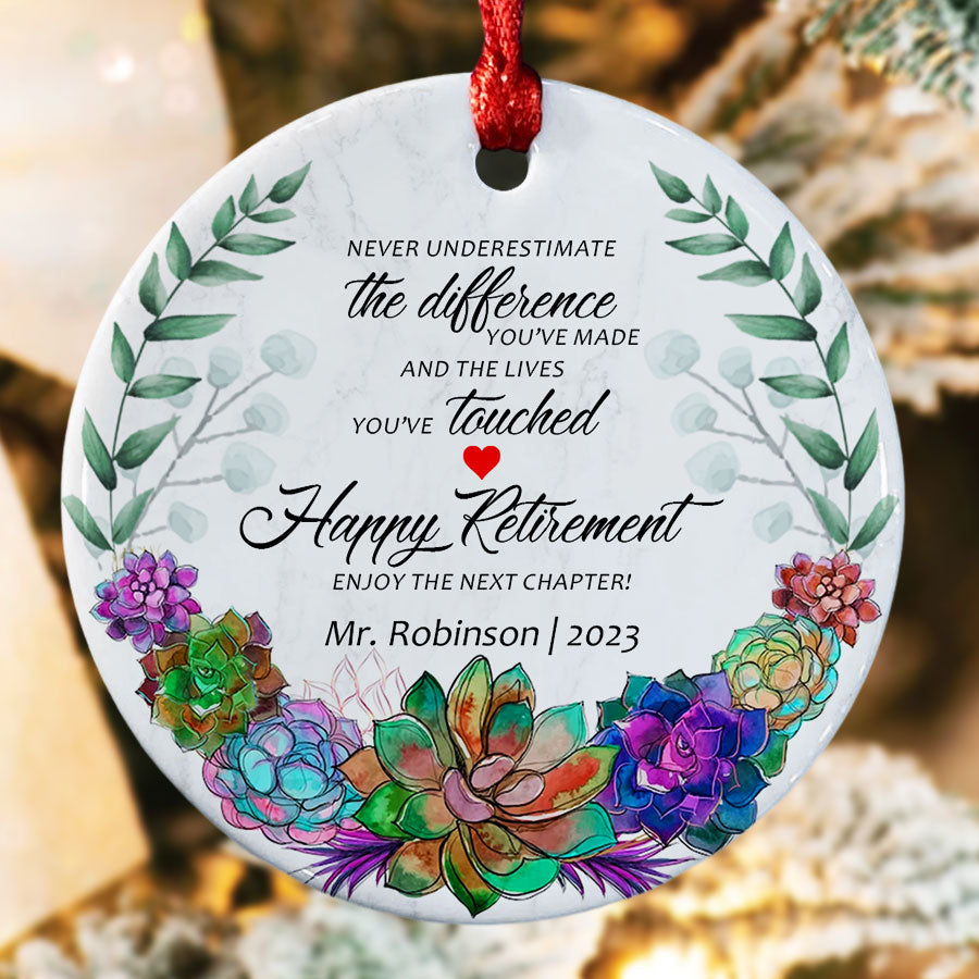 Retired Teacher Ornament