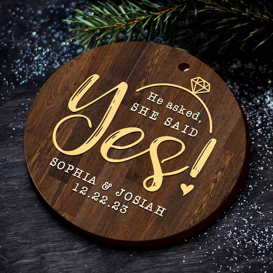 Engagement Date Ornament