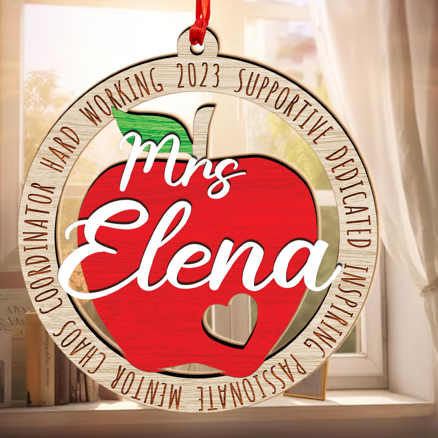 Personalized Teacher Ornament