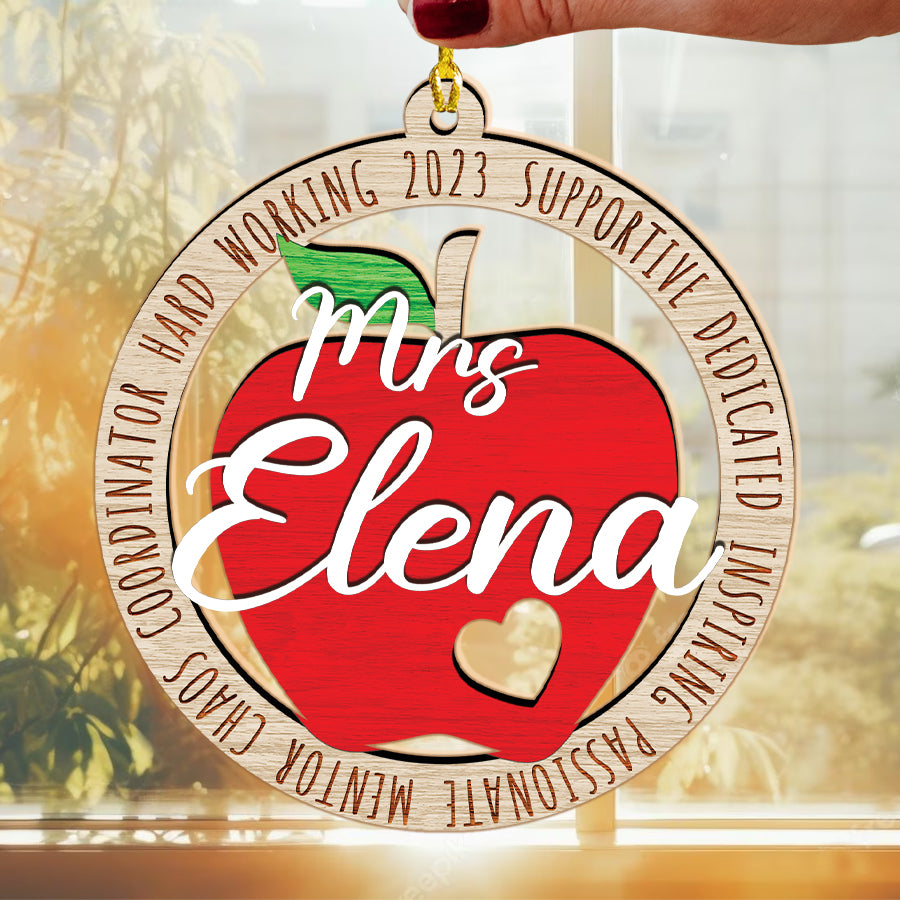 Personalized Teacher Ornament