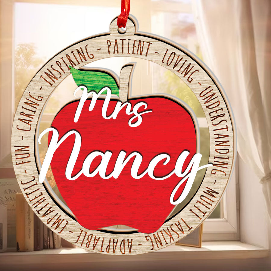 Teacher Apple Ornament