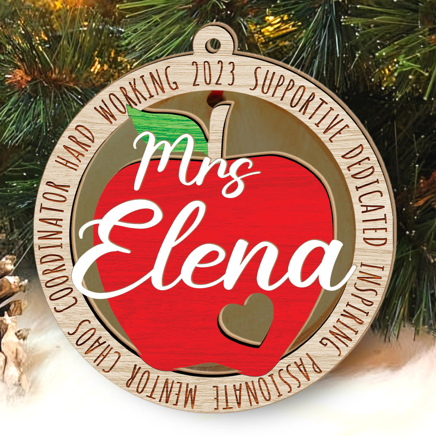 Personalized Teacher Ornament