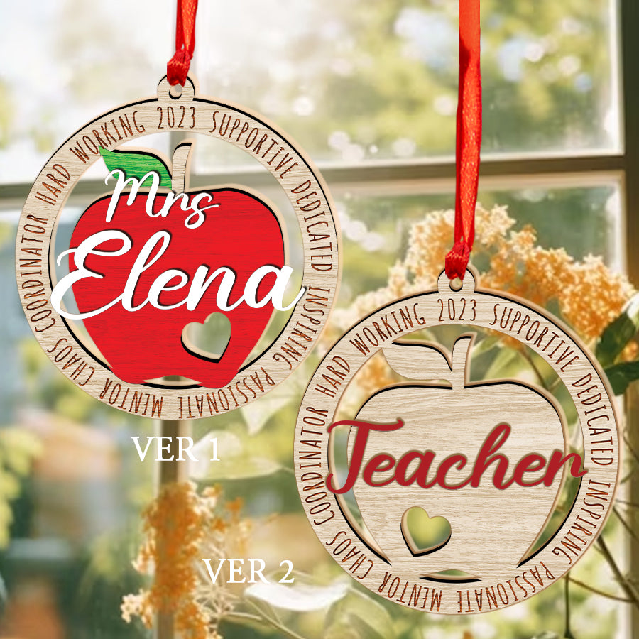 Personalized Teacher Ornament