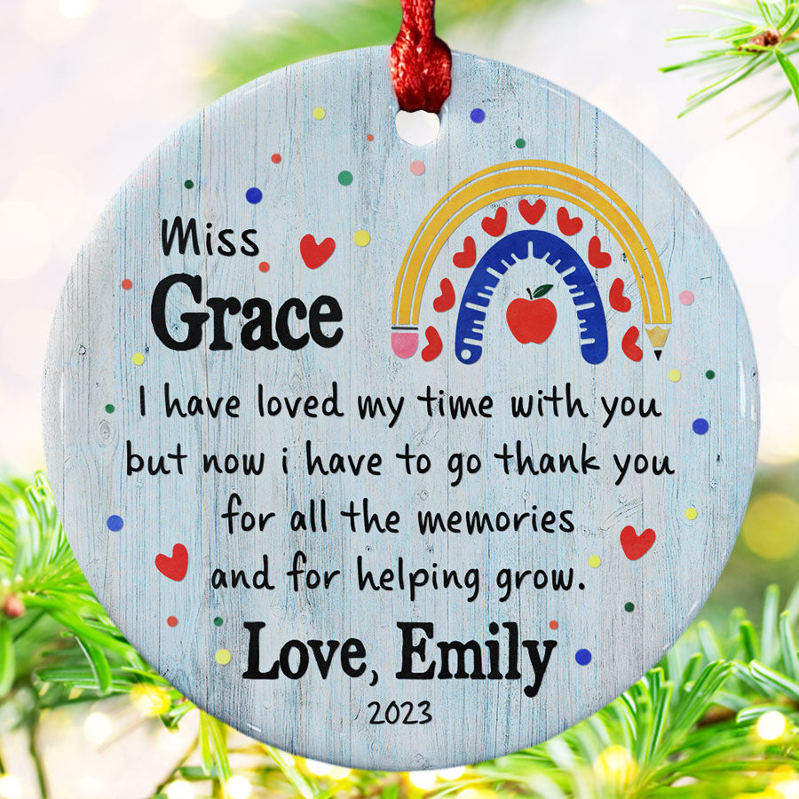 Custom Teacher Ornament With Student Names