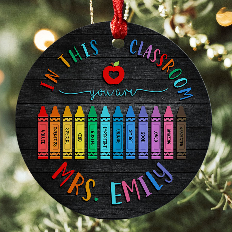 Teacher Crayons Ornament