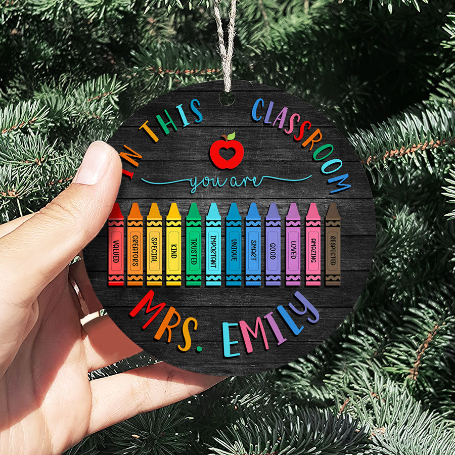 Teacher Crayons Ornament