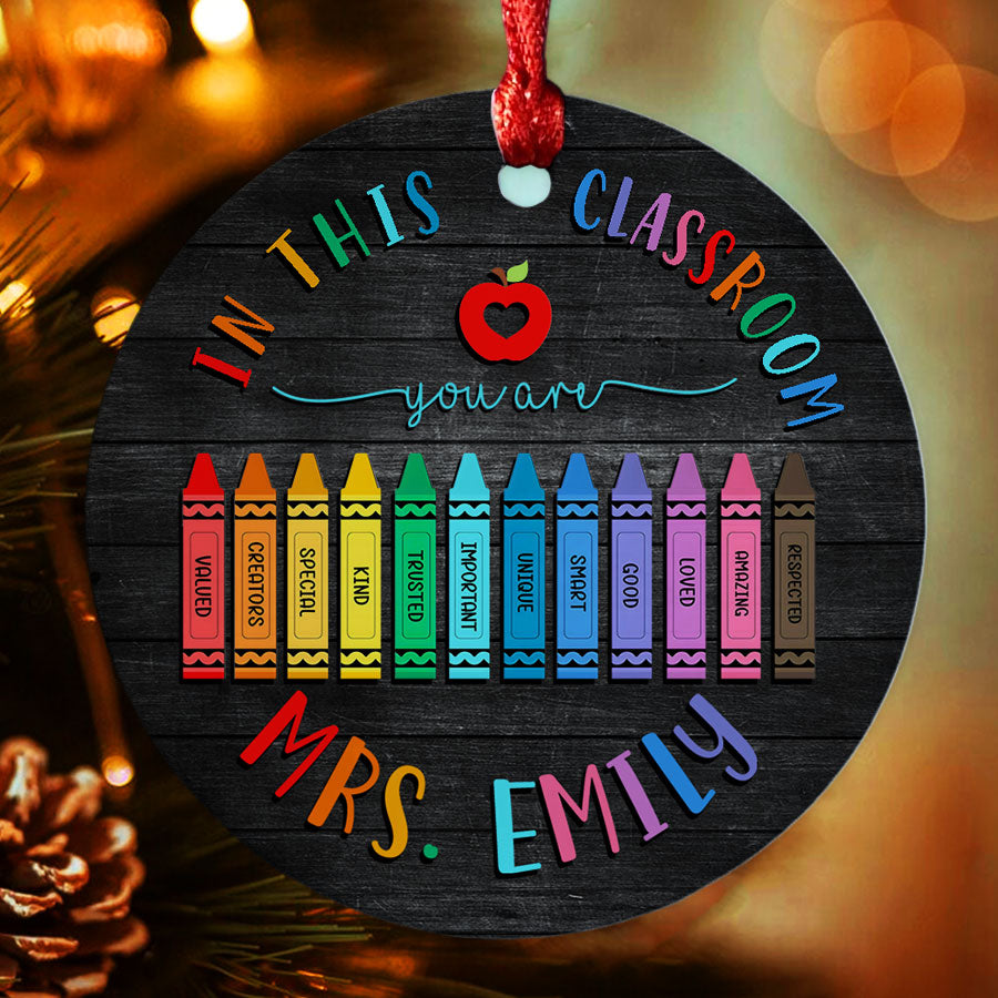 Teacher Crayons Ornament