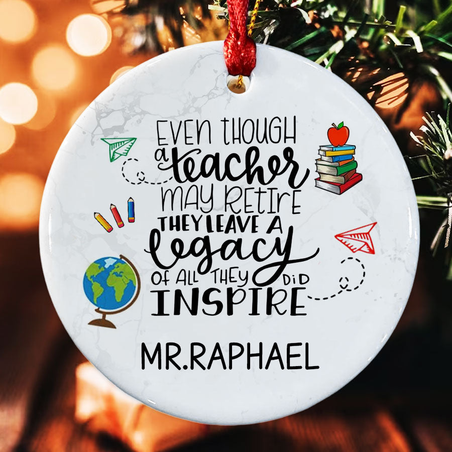 Teacher Retirement Ornament