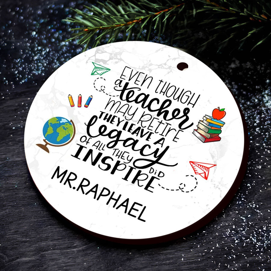 Teacher Retirement Ornament