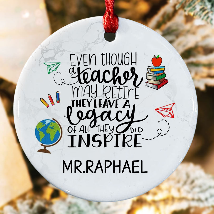 Teacher Retirement Ornament