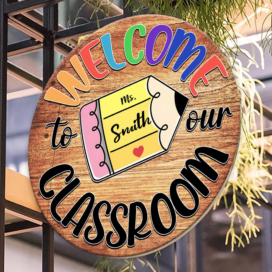 teacher welcome door sign