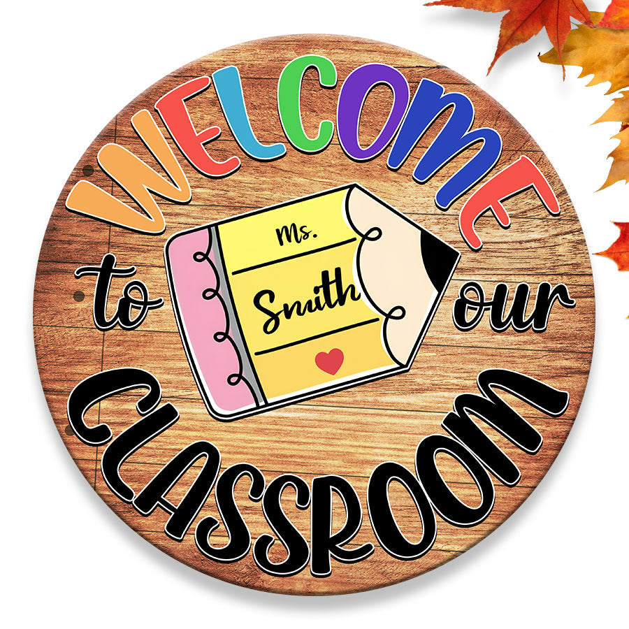 teacher welcome door sign