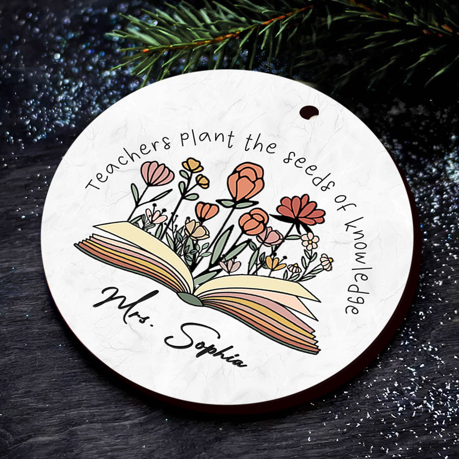 Personalized Teacher Ornament