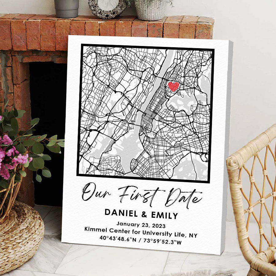 Our First Date Map Canvas