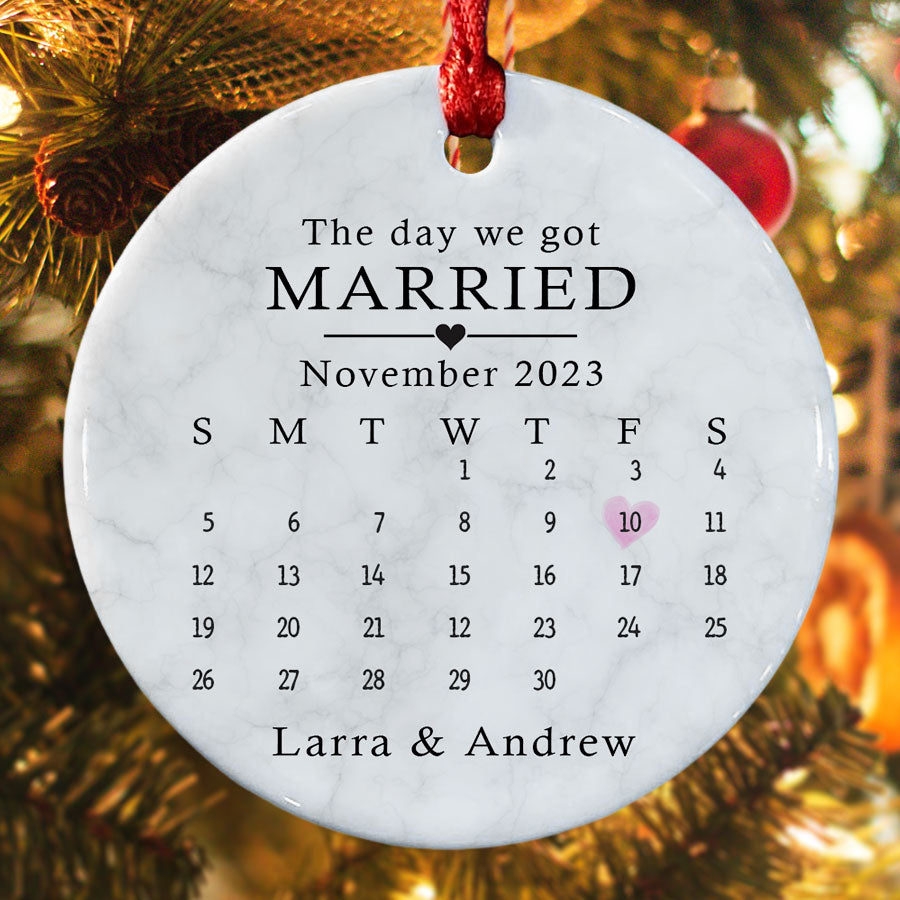 Wedding Date Ornament