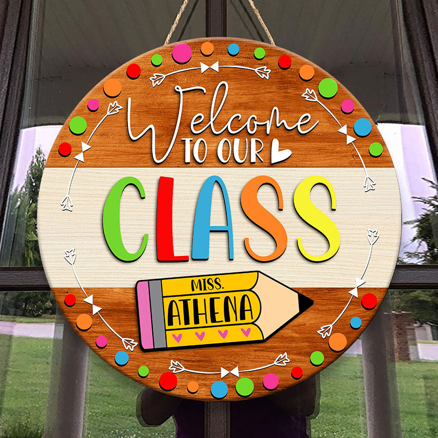 welcome to classroom sign for door