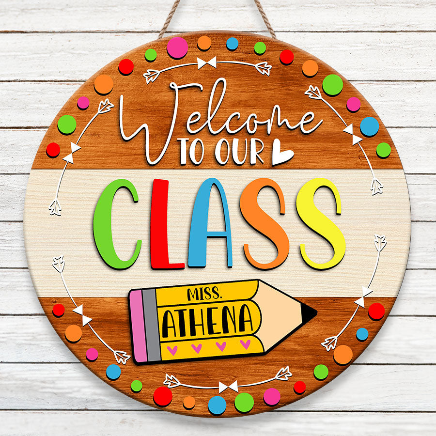 welcome to classroom sign for door