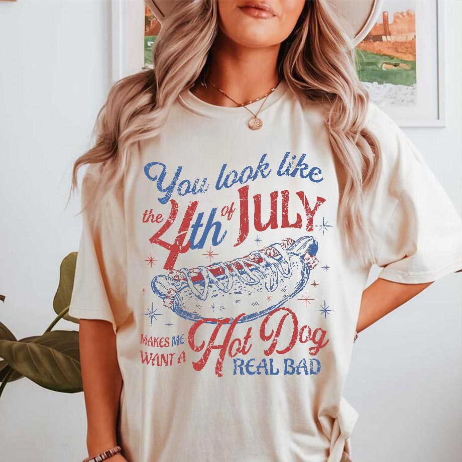 4th July Hot Dog Lovers T – Shirt