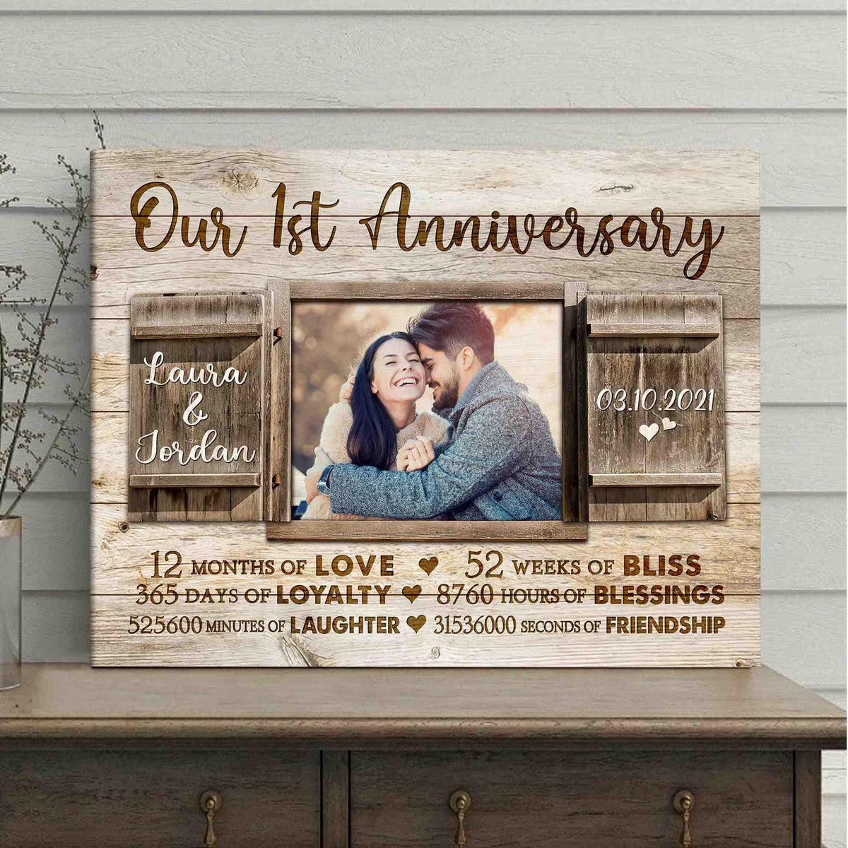 SHOP First Anniversary Paper Gift for Him with Free Personalization, 1 ...