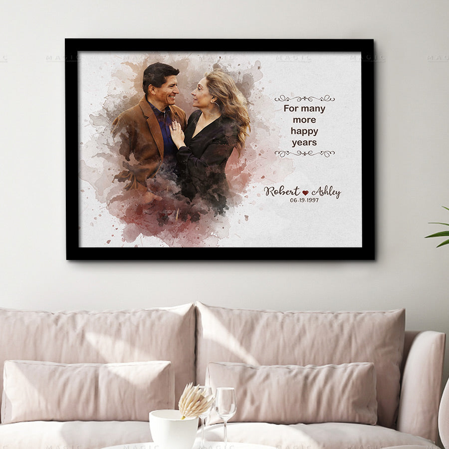 25th Wedding Anniversary Gifts for Wife | Custom Photo Canvas Decor ...